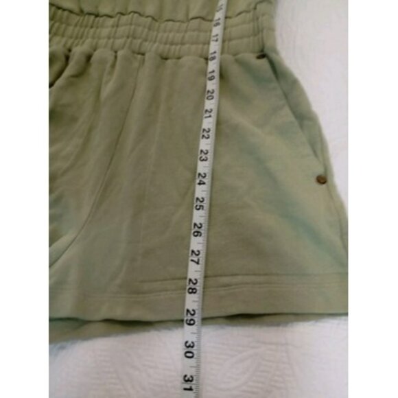 Intermix Hooded Romper Size P Green  With Drawstring Waist & Short Sleeves - Picture 11 of 13